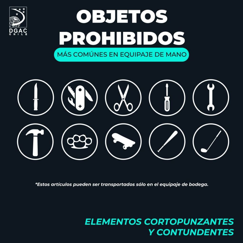 cosas que no puedo subir al avion